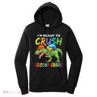 Back To School I'm Ready To Crush Second Grade Dinosaur Women's Hoodie thumb 0