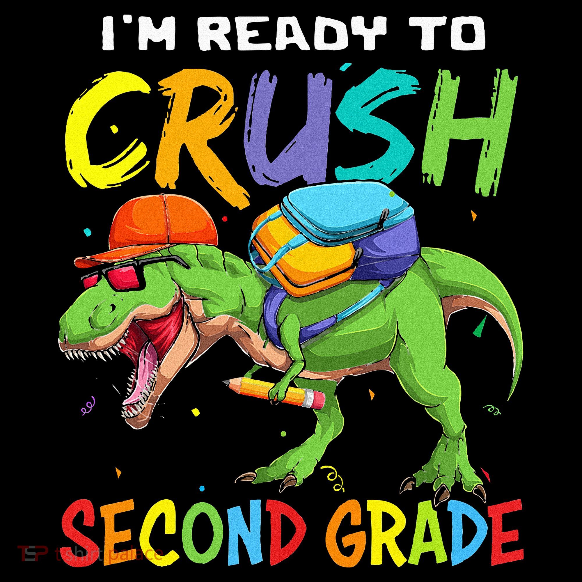 Back To School I'm Ready To Crush Second Grade Dinosaur Mousepad