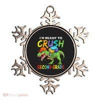Back To School I'm Ready To Crush Second Grade Dinosaur Ornament thumb 0