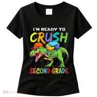 Back To School I'm Ready To Crush Second Grade Dinosaur Women's T-Shirt thumb 0