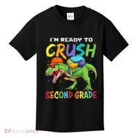 Back To School I'm Ready To Crush Second Grade Dinosaur Kids T-Shirt thumb 0