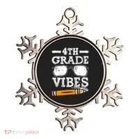 Back To School 4th Grade Vibes Glasses Pencil First Day Teacher Ornament thumb 0