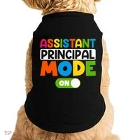 Back To School Assistant Principal Mode On Doggie Tank thumb 0