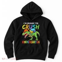 Back To School I'm Ready To Crush Kindergarten Dinosaur Hoodie thumb 0