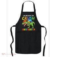Back To School I'm Ready To Crush Kindergarten Dinosaur Apron thumb 0