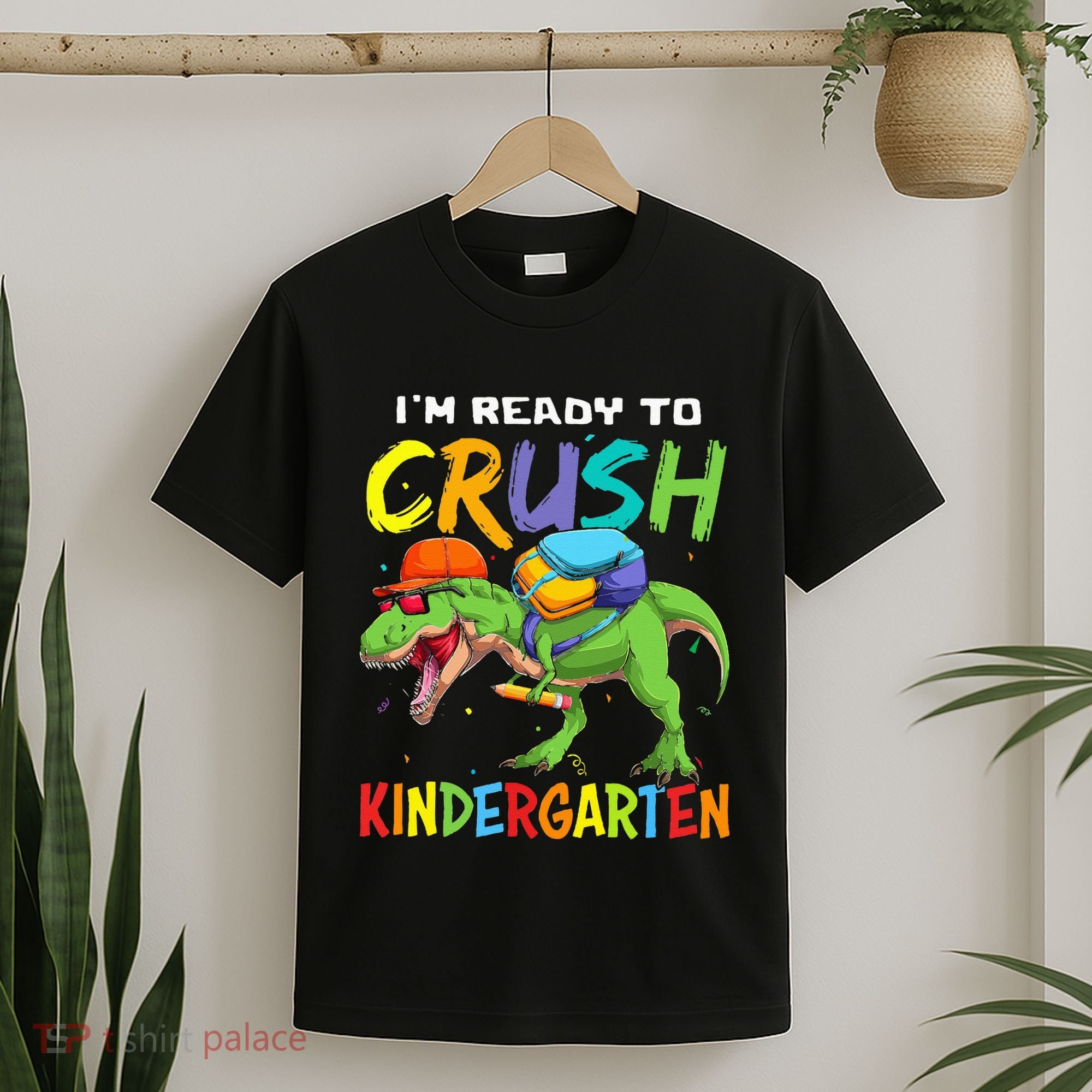Back To School I'm Ready To Crush Kindergarten Dinosaur T-Shirt