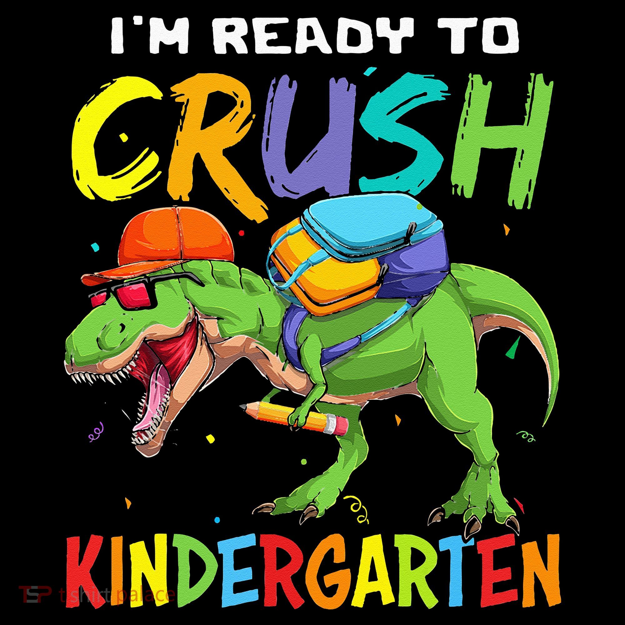 Back To School I'm Ready To Crush Kindergarten Dinosaur Women's Hoodie