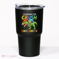 Back To School I'm Ready To Crush Kindergarten Dinosaur Tumbler thumb 0