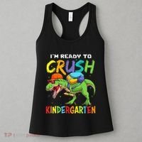 Back To School I'm Ready To Crush Kindergarten Dinosaur Women's Tank Top thumb 3