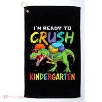 Back To School I'm Ready To Crush Kindergarten Dinosaur Golf Towel thumb 0