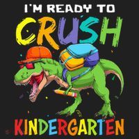 Back To School I'm Ready To Crush Kindergarten Dinosaur Golf Towel thumb 3