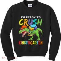Back To School I'm Ready To Crush Kindergarten Dinosaur Kids Sweatshirt thumb 0