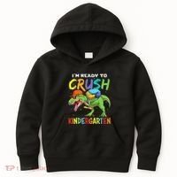 Back To School I'm Ready To Crush Kindergarten Dinosaur Kids Hoodie thumb 0