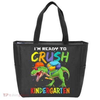 Back To School I'm Ready To Crush Kindergarten Dinosaur Tote Bag
