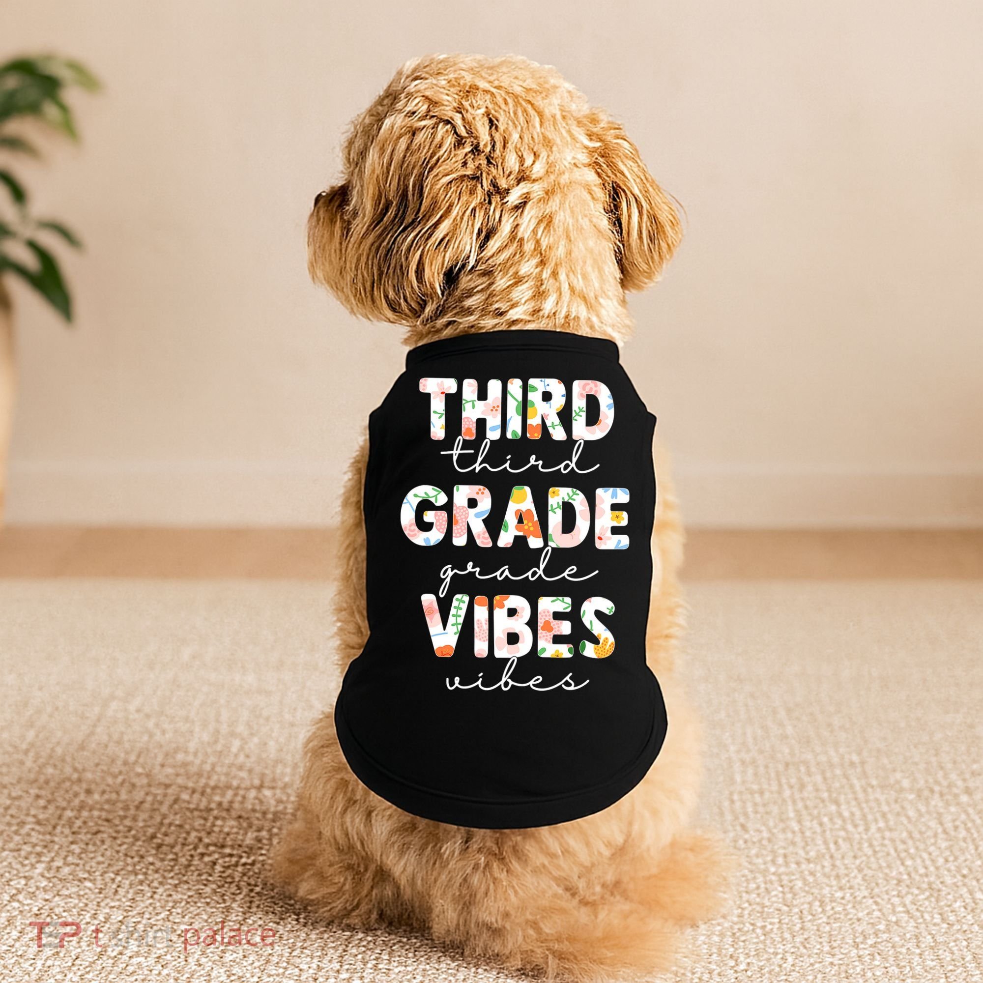 Back To School Third Grade Vibes First Day Teacher Doggie Tank
