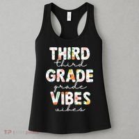 Back To School Third Grade Vibes First Day Teacher Women's Tank Top thumb 3