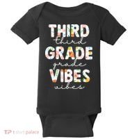 Back To School Third Grade Vibes First Day Teacher Baby Bodysuit thumb 0