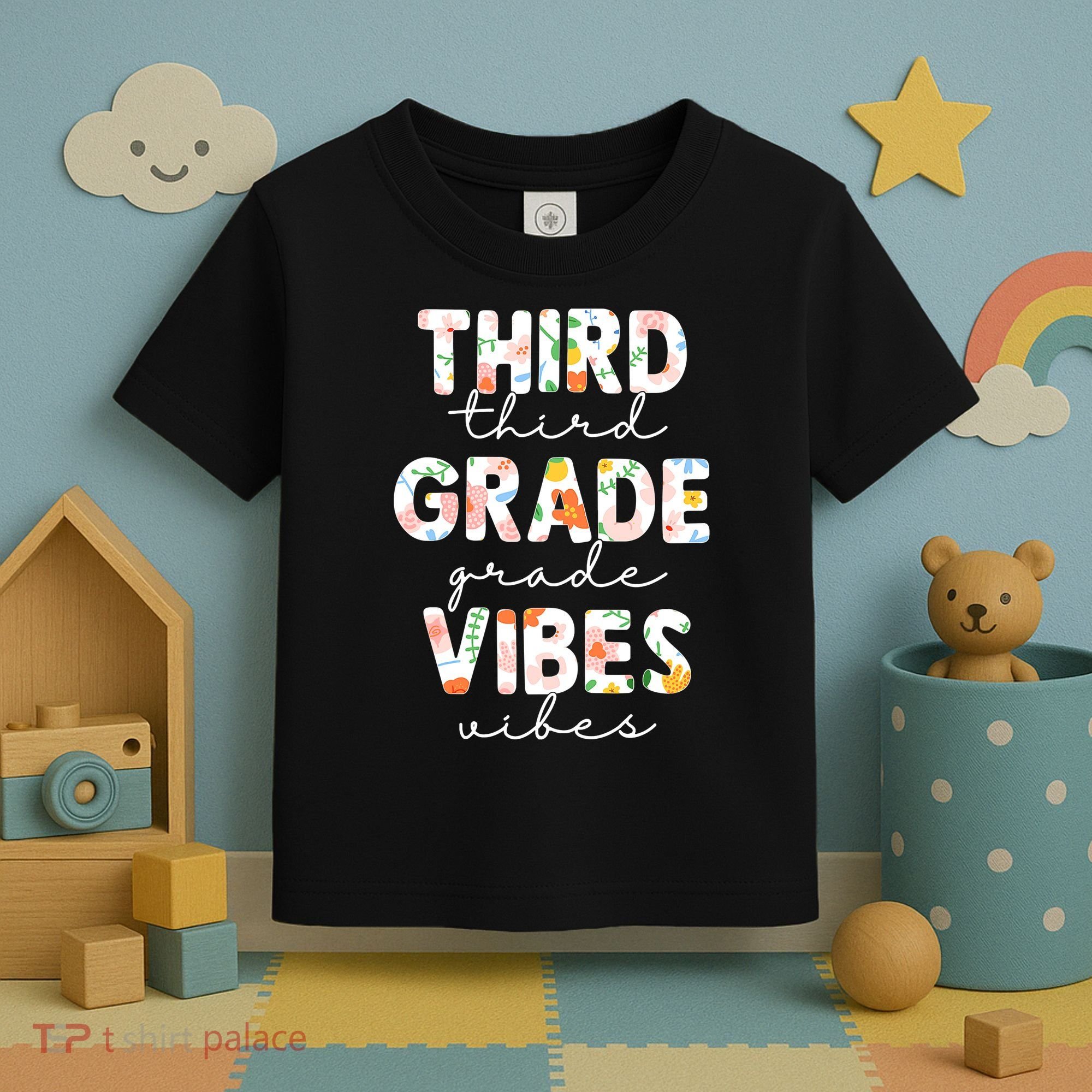 Back To School Third Grade Vibes First Day Teacher Toddler T-Shirt