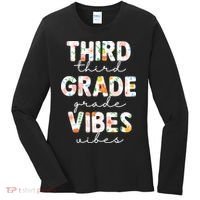 Back To School Third Grade Vibes First Day Teacher Women's Long Sleeve Shirt thumb 0