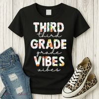 Back To School Third Grade Vibes First Day Teacher Women's T-Shirt thumb 3