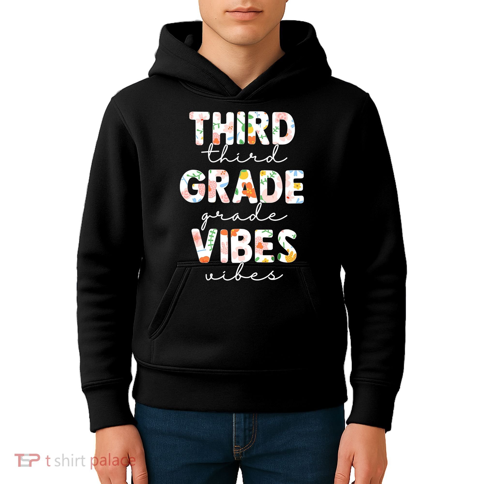 Back To School Third Grade Vibes First Day Teacher Kids Hoodie