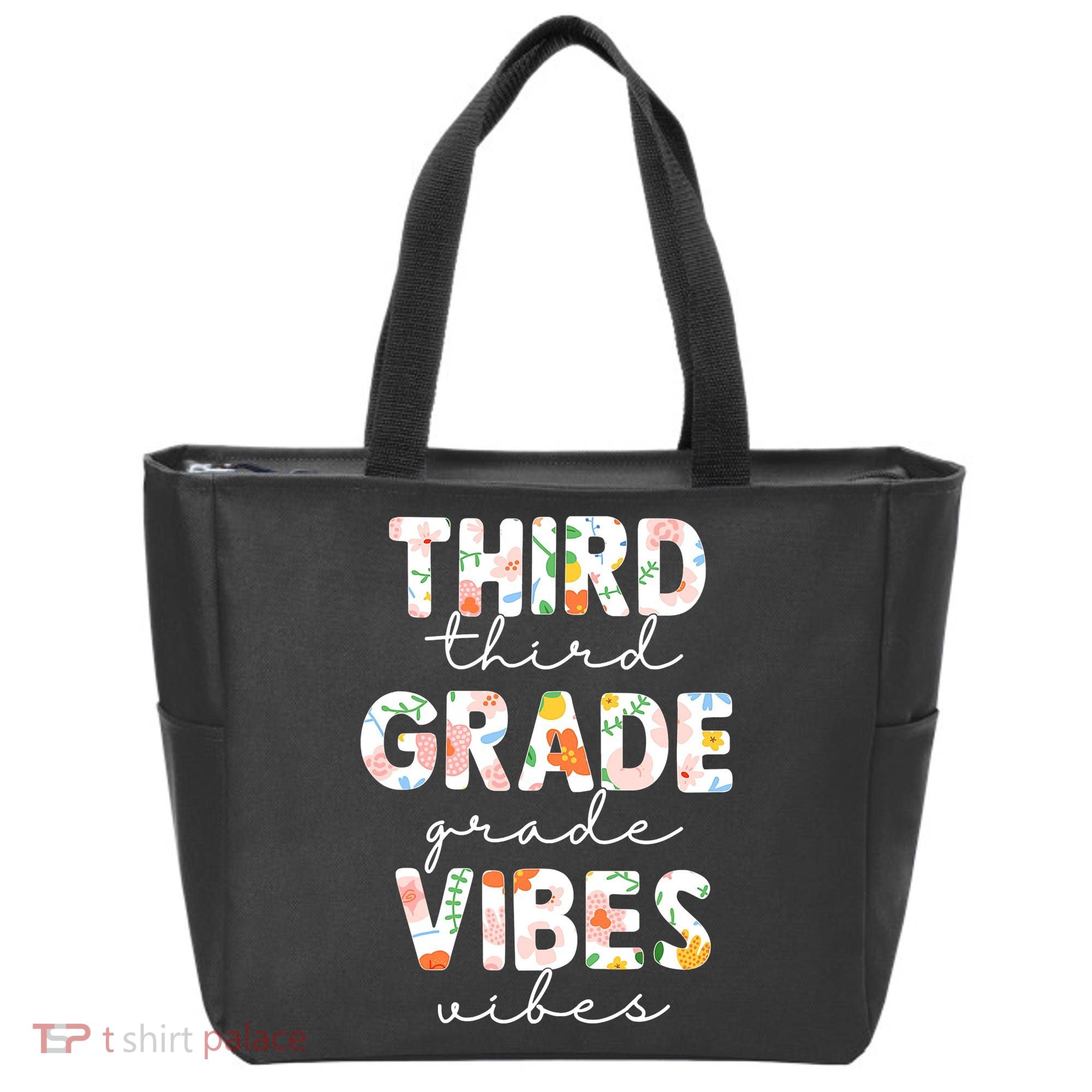 Back To School Third Grade Vibes First Day Teacher Tote Bag
