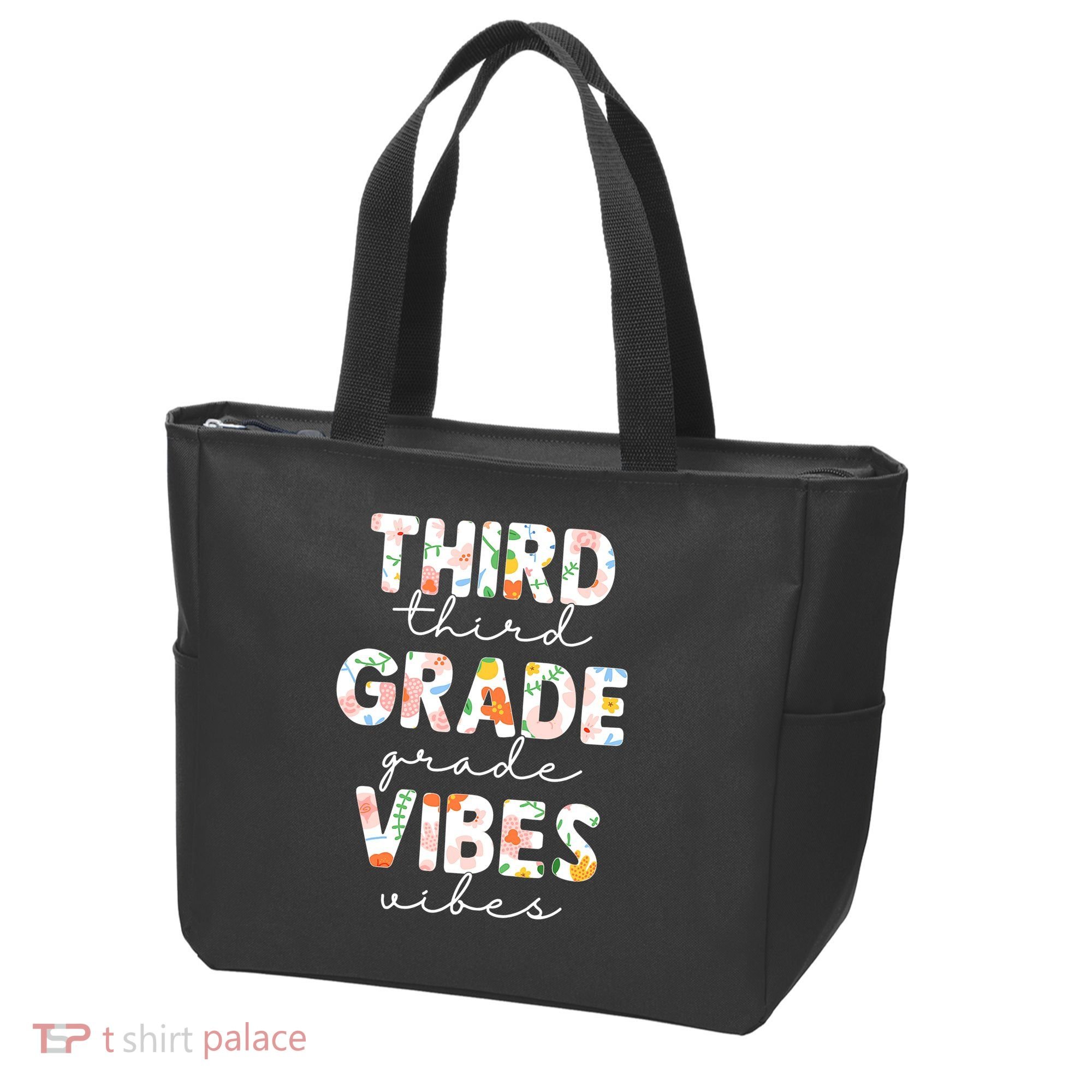 Back To School Third Grade Vibes First Day Teacher Tote Bag