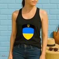 Big Tactical Shield 5 11 Stand With Ukraine Volodymyr Zelenskyy Trident Military Women's Tank Top thumb 2