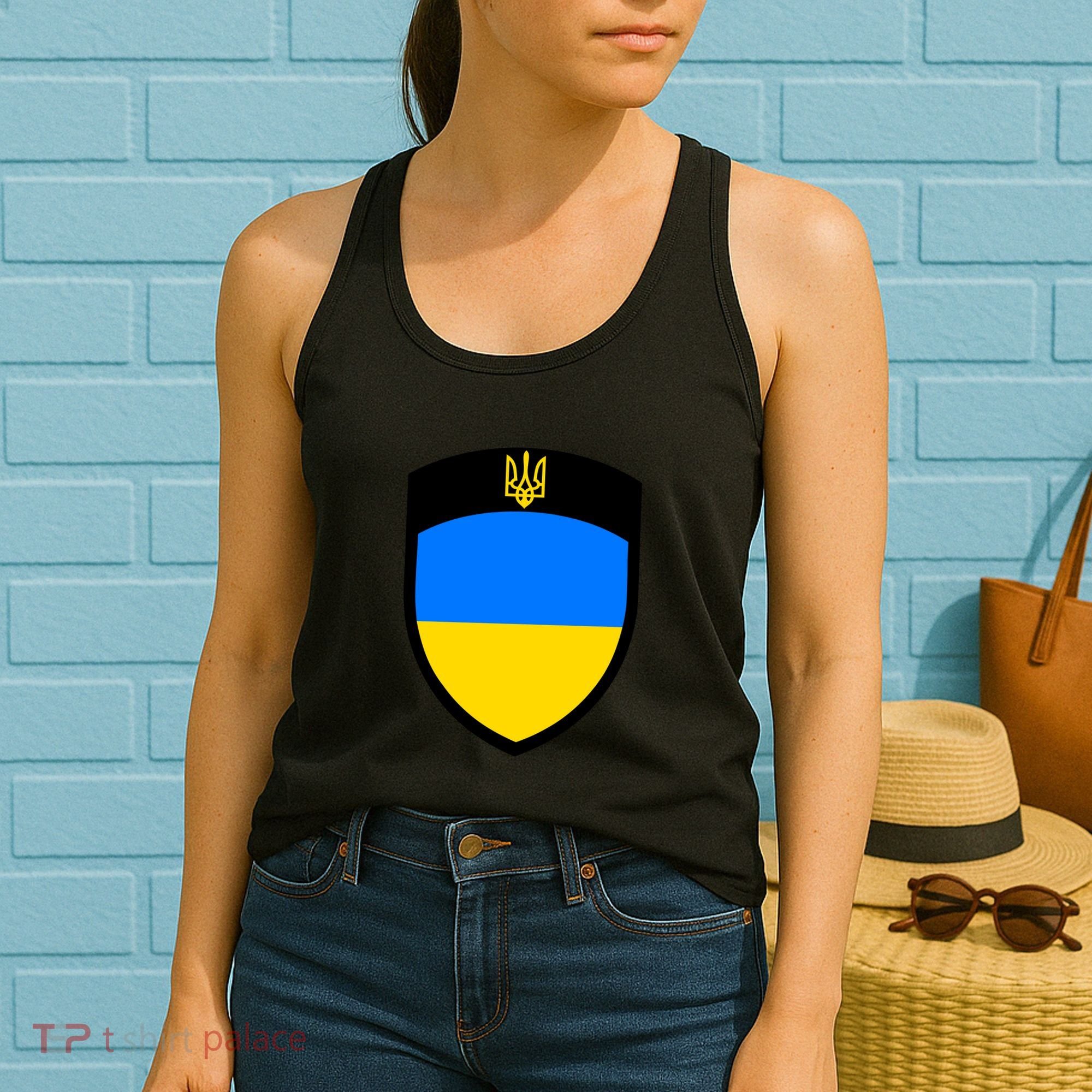 Big Tactical Shield 5 11 Stand With Ukraine Volodymyr Zelenskyy Trident Military Women's Tank Top