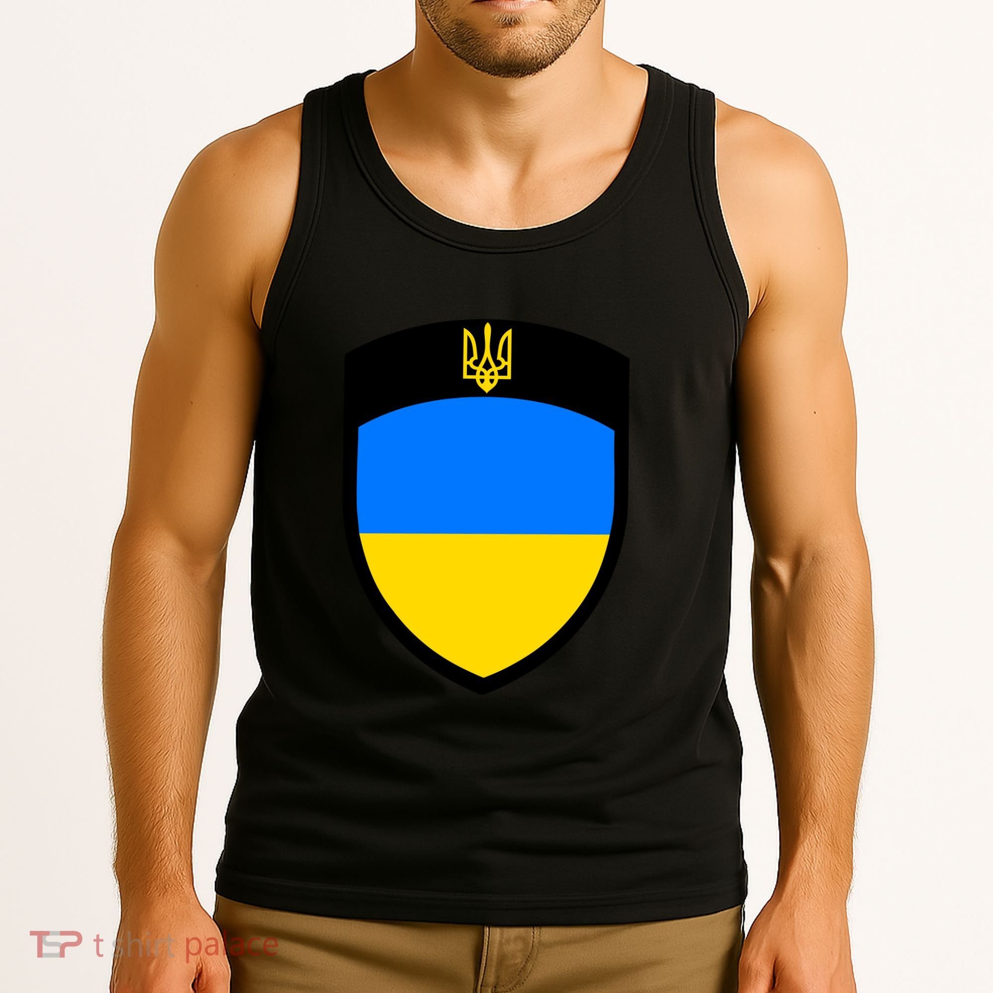 Big Tactical Shield 5 11 Stand With Ukraine Volodymyr Zelenskyy Trident Military Tank Top