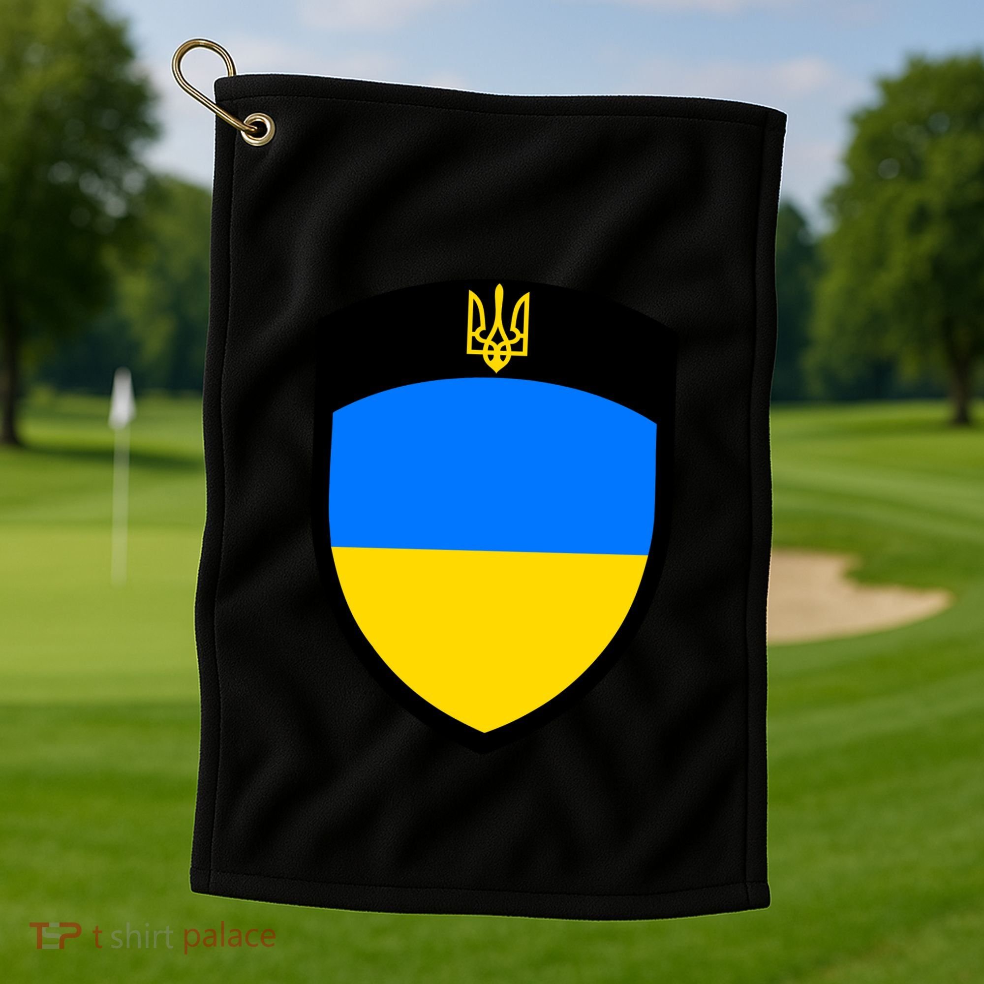 Big Tactical Shield 5 11 Stand With Ukraine Volodymyr Zelenskyy Trident Military Golf Towel