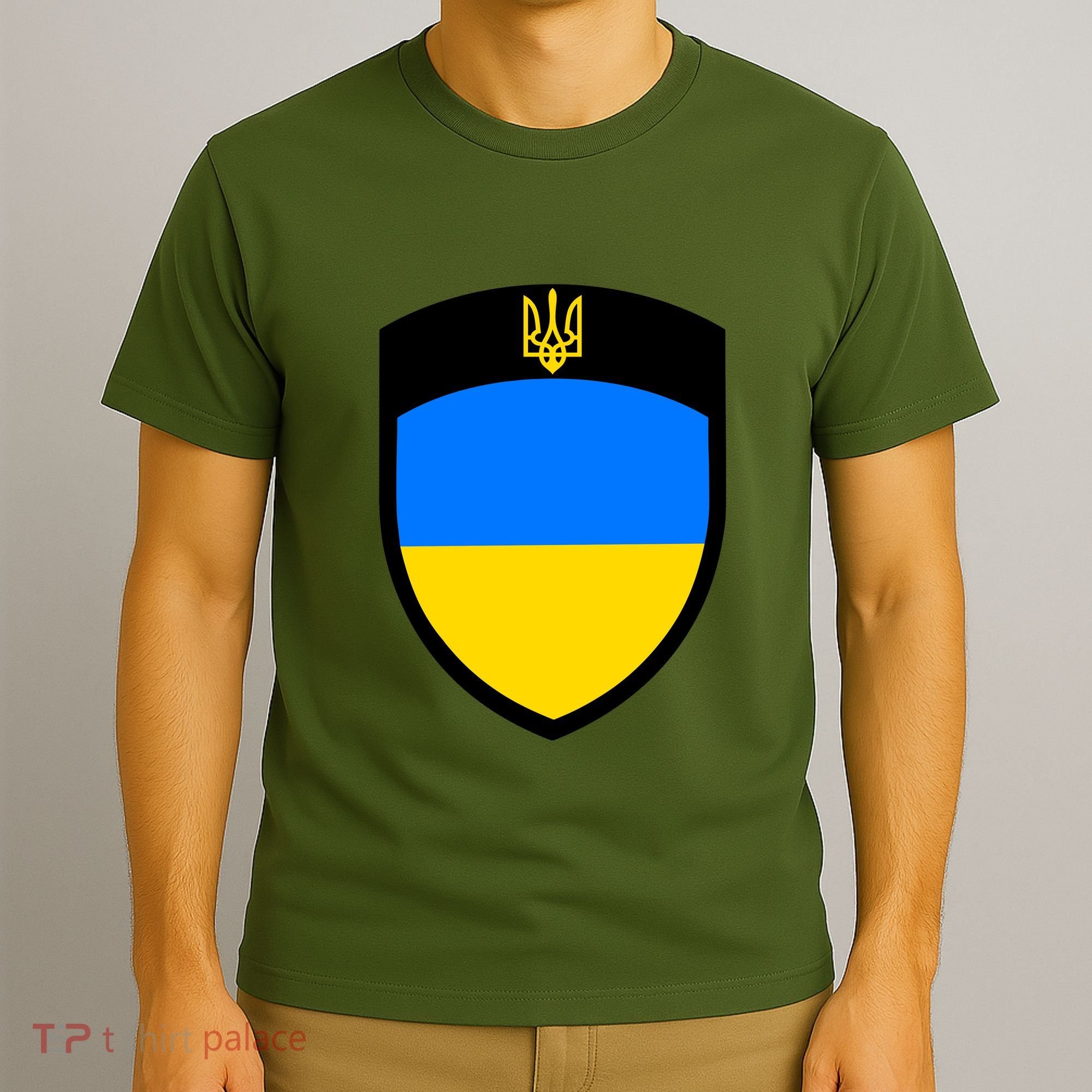 Big Tactical Shield 5 11 Stand With Ukraine Volodymyr Zelenskyy Trident Military T-Shirt
