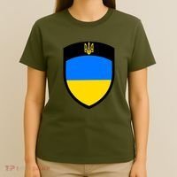 Big Tactical Shield 5 11 Stand With Ukraine Volodymyr Zelenskyy Trident Military T-Shirt thumb 4
