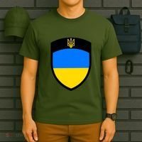 Big Tactical Shield 5 11 Stand With Ukraine Volodymyr Zelenskyy Trident Military T-Shirt thumb 6