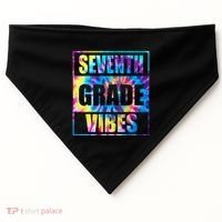 Back To School 7th Grade Vibes First Day Of School Teachers USA-Made Doggie Bandana thumb 0