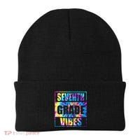 Back To School 7th Grade Vibes First Day Of School Teachers Beanie thumb 0
