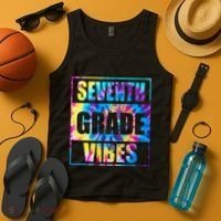 Back To School 7th Grade Vibes First Day Of School Teachers Tank Top thumb 4