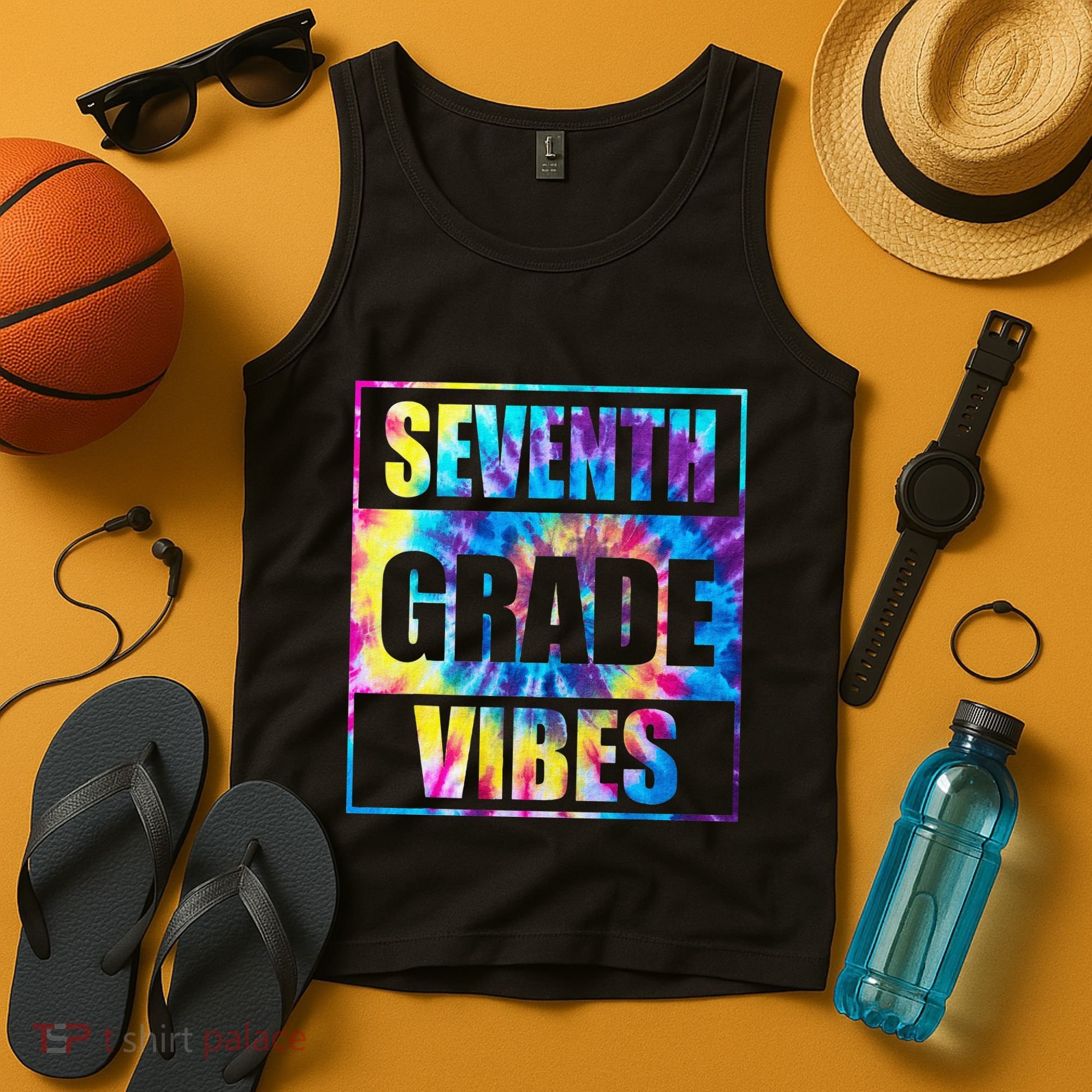 Back To School 7th Grade Vibes First Day Of School Teachers Tank Top