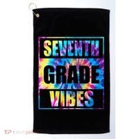 Back To School 7th Grade Vibes First Day Of School Teachers Golf Towel thumb 0