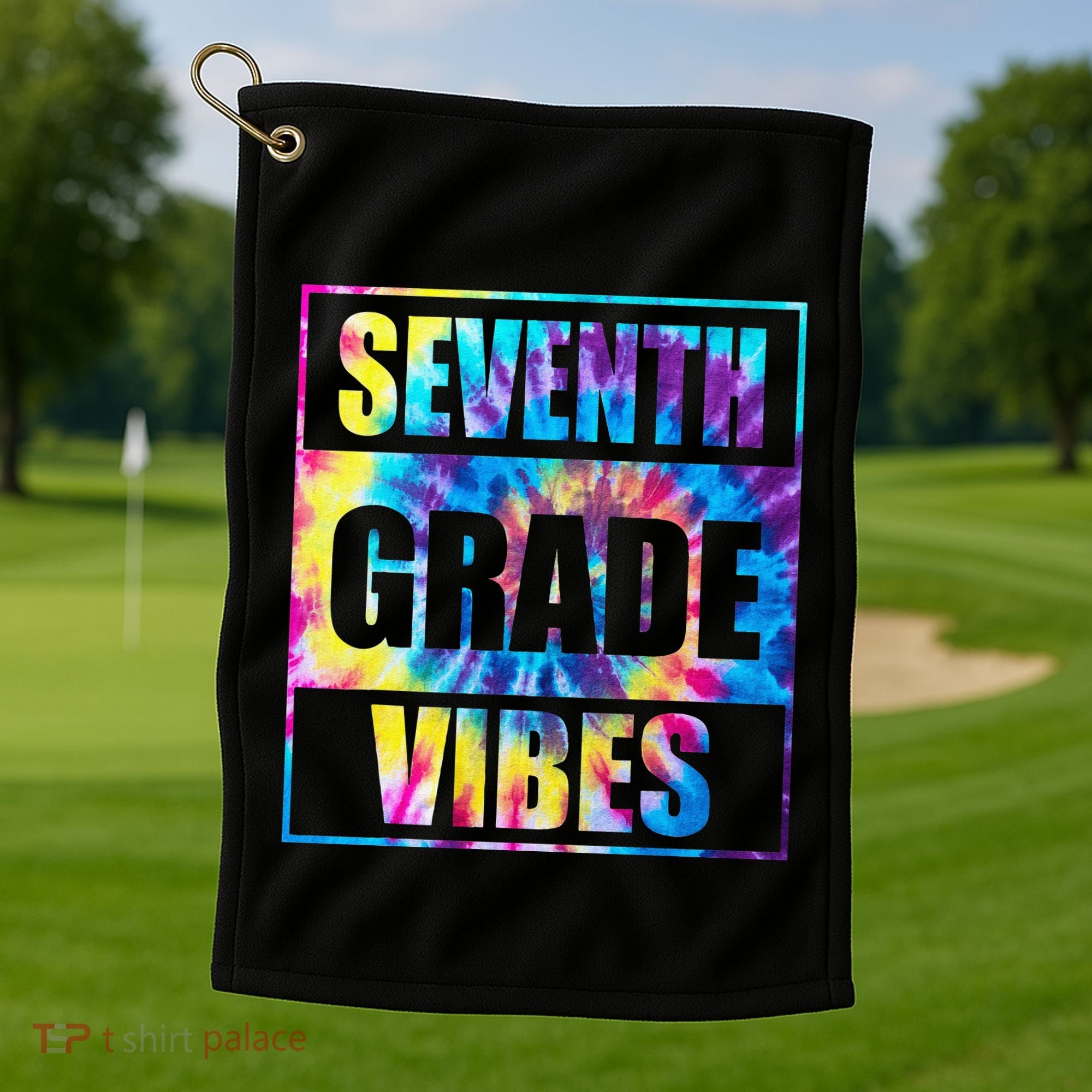 Back To School 7th Grade Vibes First Day Of School Teachers Golf Towel