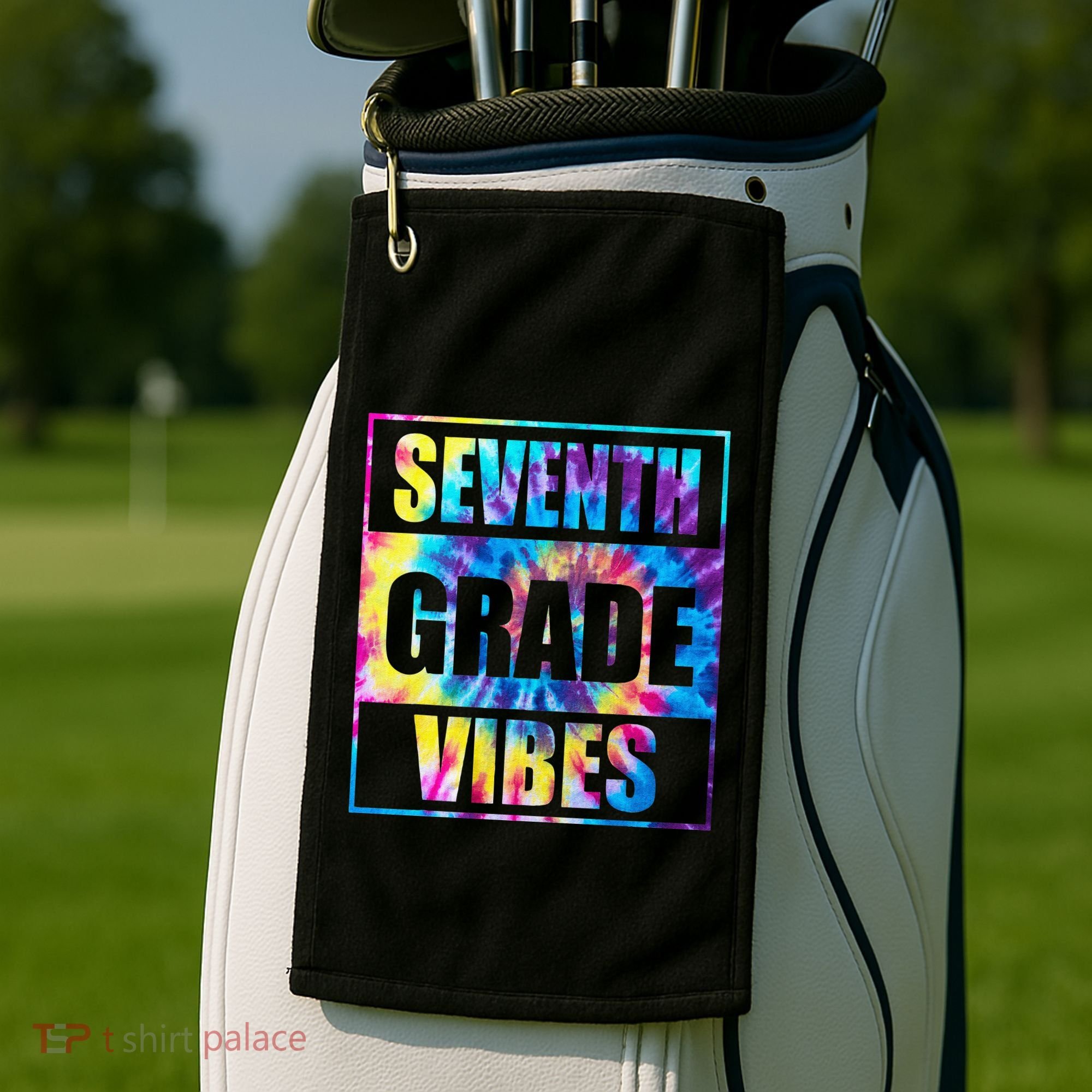 Back To School 7th Grade Vibes First Day Of School Teachers Golf Towel