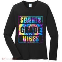Back To School 7th Grade Vibes First Day Of School Teachers Women's Long Sleeve Shirt thumb 0