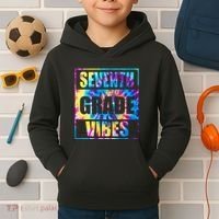 Back To School 7th Grade Vibes First Day Of School Teachers Kids Hoodie thumb 2