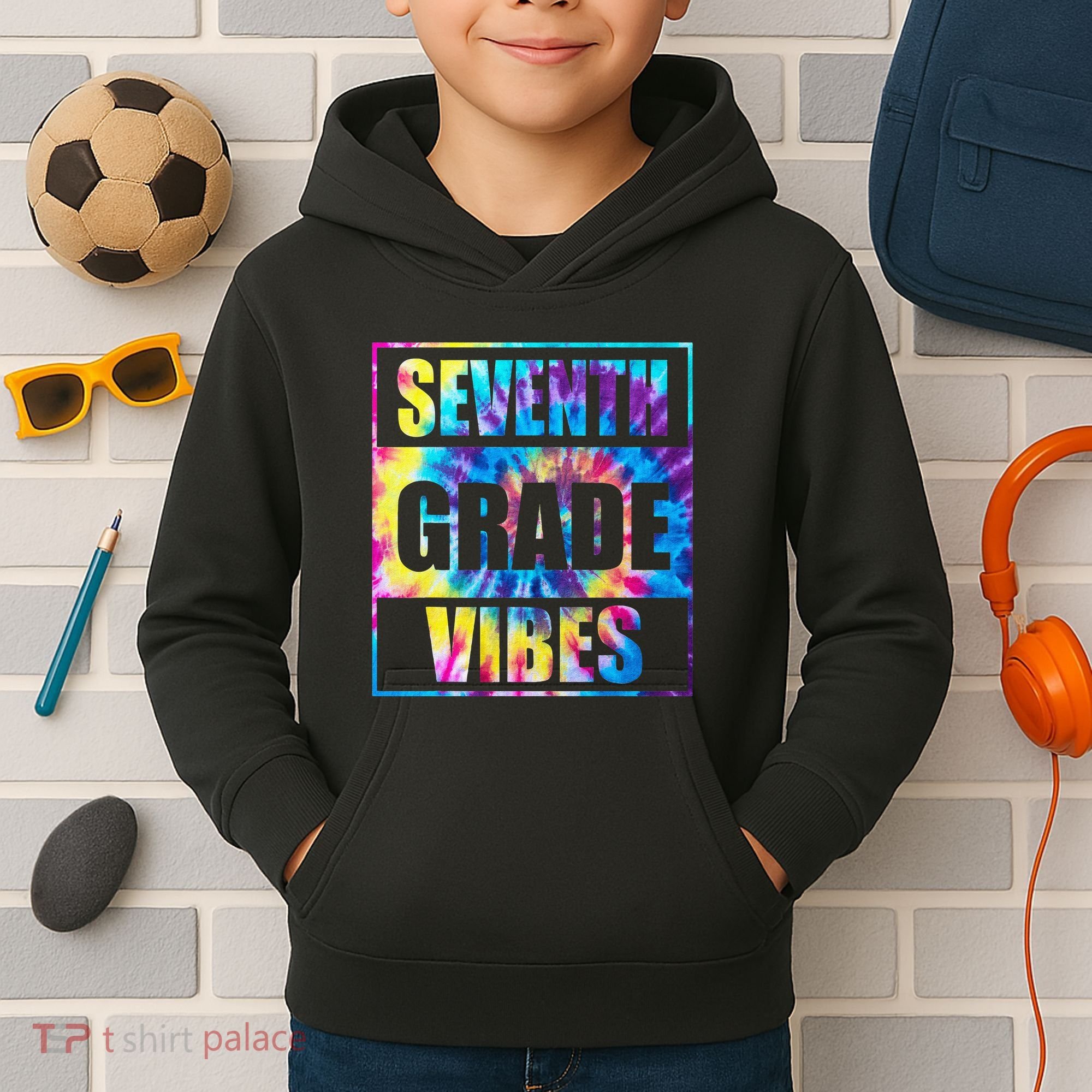 Back To School 7th Grade Vibes First Day Of School Teachers Kids Hoodie