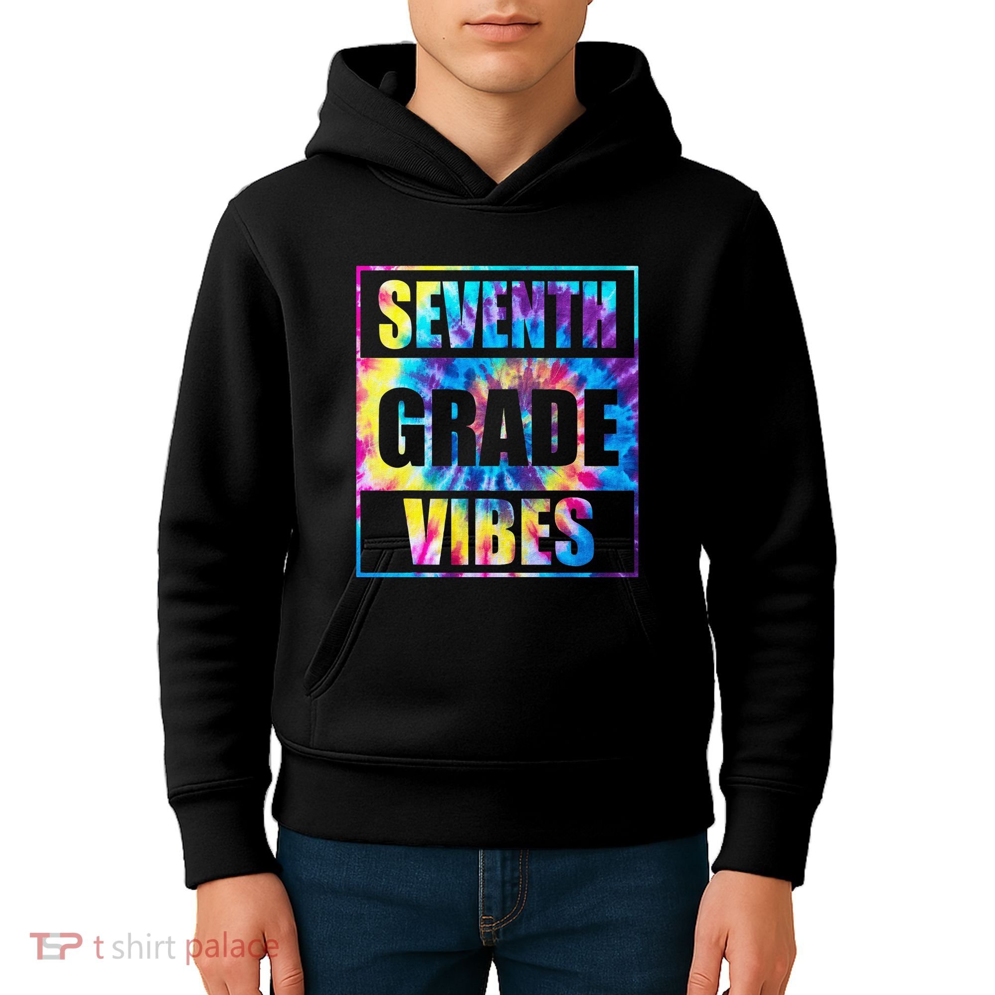 Back To School 7th Grade Vibes First Day Of School Teachers Kids Hoodie