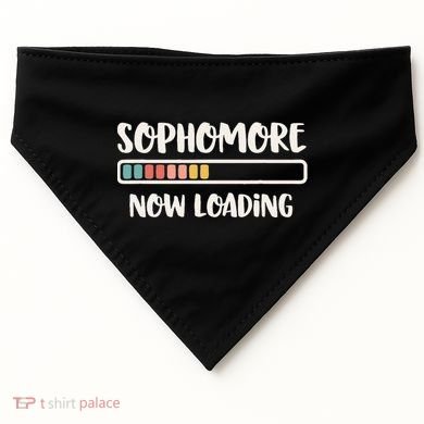 Back To School 10th Grade 10 Sophomore Now Loading USA-Made Doggie Bandana