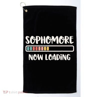 Back To School 10th Grade 10 Sophomore Now Loading Golf Towel
