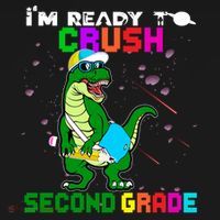 Back To School Dinosaur Im Ready To Crush Second Grade Great Gift Bucket Hat thumb 4