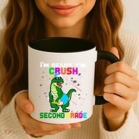 Back To School Dinosaur Im Ready To Crush Second Grade Great Gift Coffee Mug thumb 3