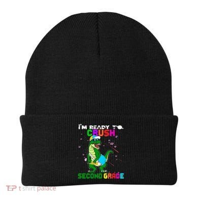 Back To School Dinosaur Im Ready To Crush Second Grade Great Gift Beanie